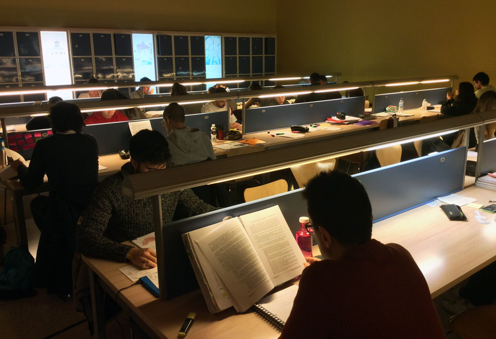 Imagen de archivo de la biblioteca donde los MIR pasan horas estudiando.