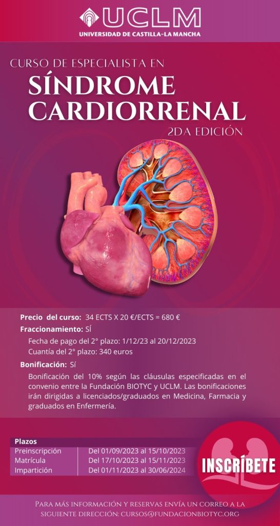 Comienza el periodo de preinscripción para el Máster en Riesgo Cardiovascular y el Curso de Especialista en Síndrome Cardiorrenal.